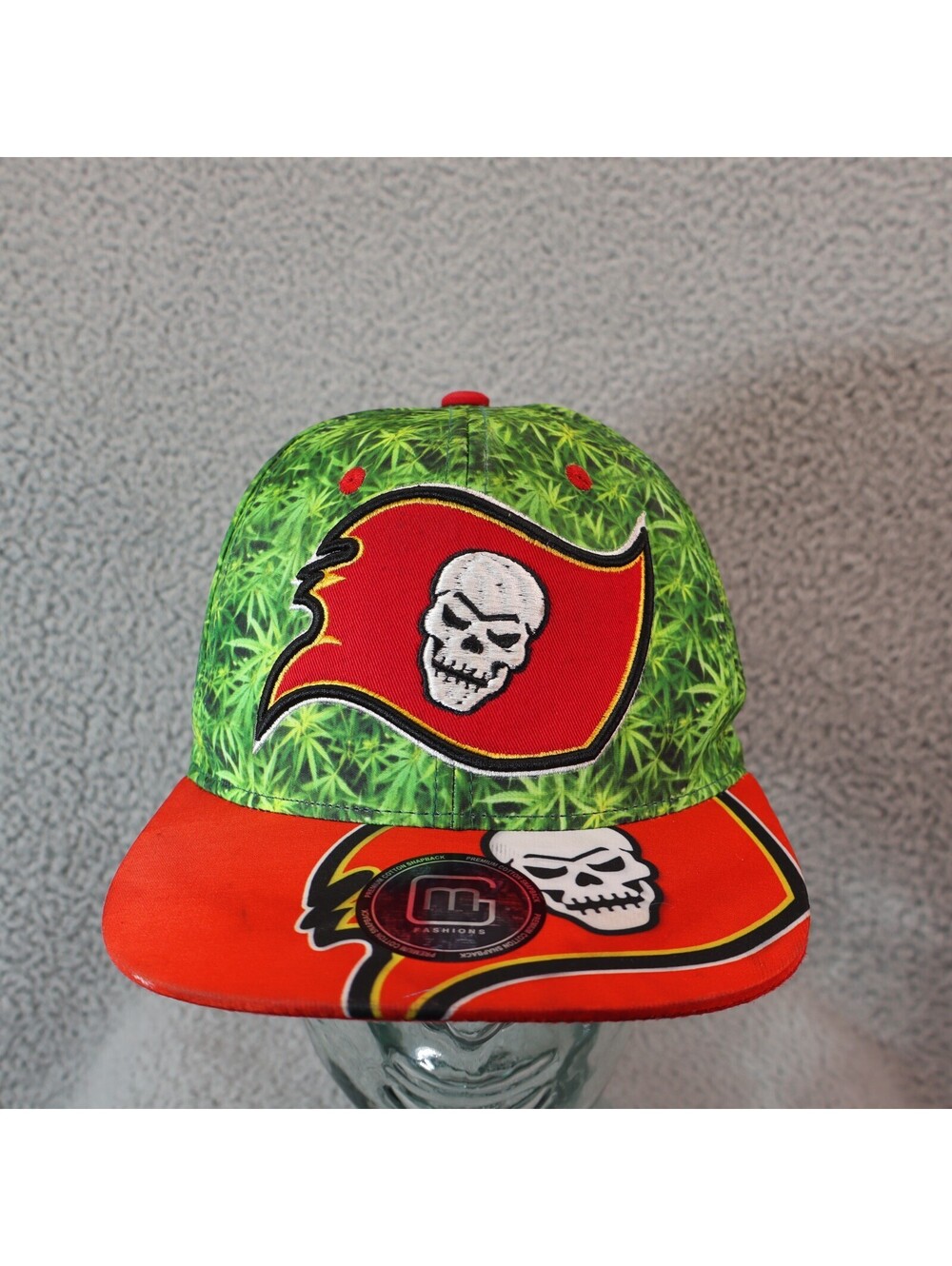 MG Snapback Hat Red Bucs Tampa Bay Buccaneers 420 smoker